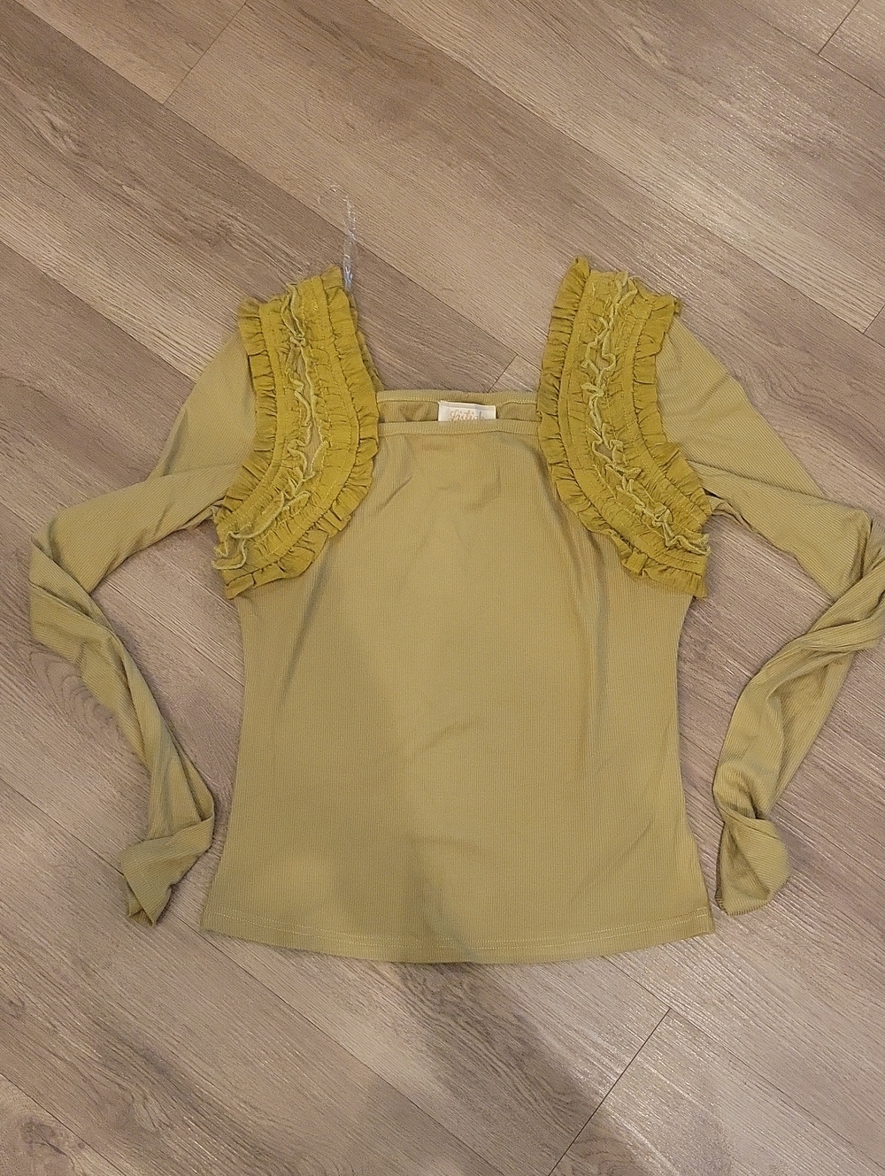 NWOT Listicle Blouse With Ruffled Accents